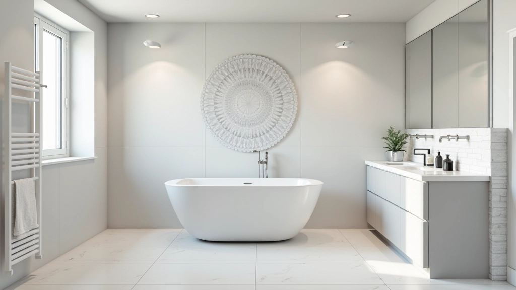 Koupelna — porovnání před renovací s rozpadavajícím se obkladem a po renovaci s moderním designem