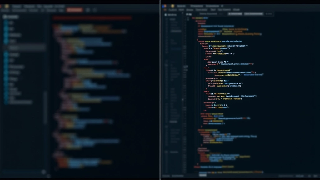 Kód JavaScriptu na tmavém pozadí, příkazy pro event listeners a manipulaci s DOM