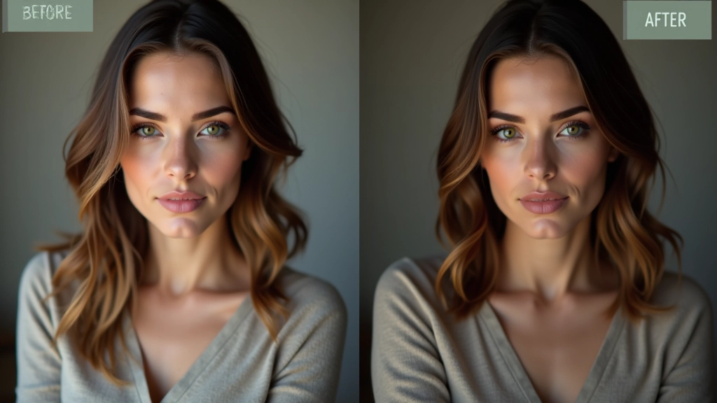 Profesionální portrét — srovnání původního a retušovaného snímku s lepší kůží a osvětlením